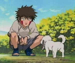 пазл Киба Инузука и его собака и лучший друг Акамару являются частью Команды 8